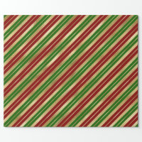 Candy Cane Black Christmas Wrapping Paper