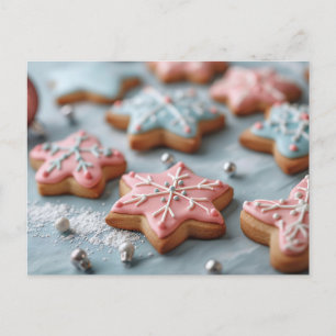 Festive Christmas Sugar Cookies Postcard