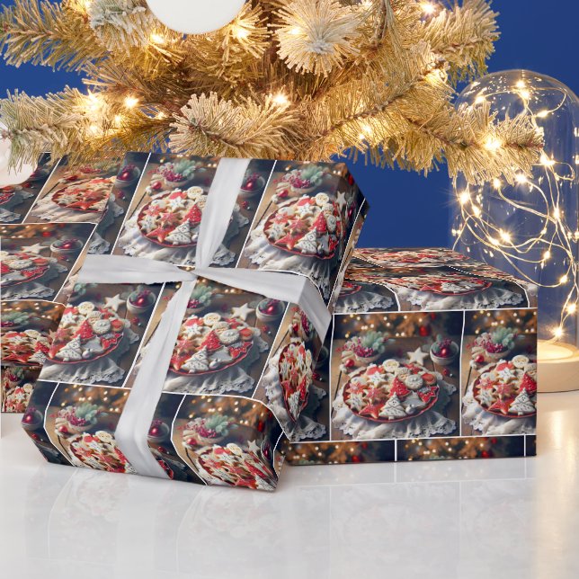 Festive Christmas Sugar Cookies Wrapping Paper (Holidays)