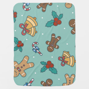 Festive Christmas Sweets Design Baby Blanket