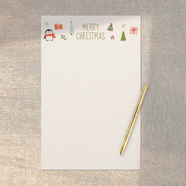 Festive Christmas Symbol Pattern Stationery (Creator Uploaded)