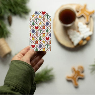 Festive Christmas Symbol Personalized Gift Tags