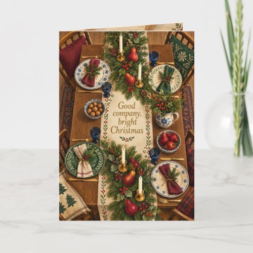 Festive Christmas Table Good Company Card