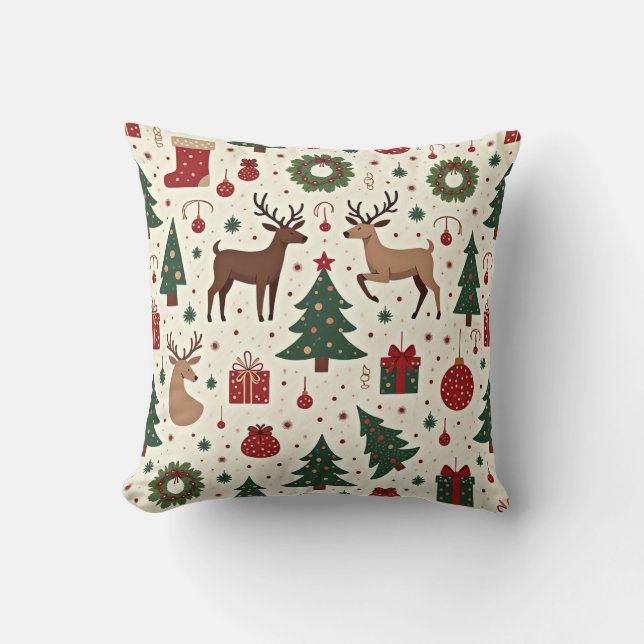 Festive Christmas Theme Cushion (Front)