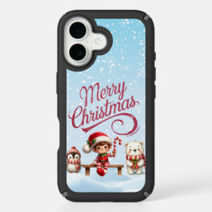 Festive Christmas Theme  Elf, Penguin & Polar Bear iPhone 16 Case