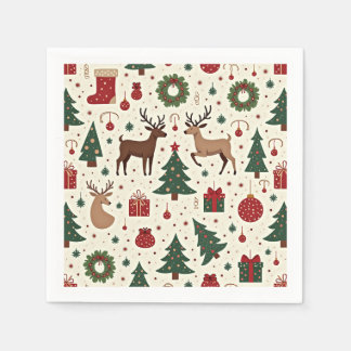 Festive Christmas Theme Napkins
