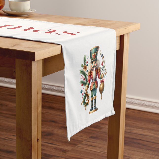 Festive Christmas Theme Nutcracker  Short Table Runner (In Situ)