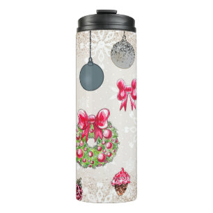 Festive Christmas Thermal Tumbler