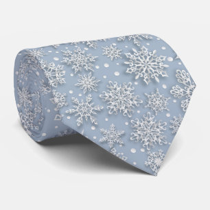 Festive Christmas tiled snowflake pattern  Neck Tie