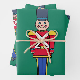 Festive Christmas Toy Soldiers Wrapping Paper