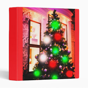 Festive Christmas tree 3 Ring Binder