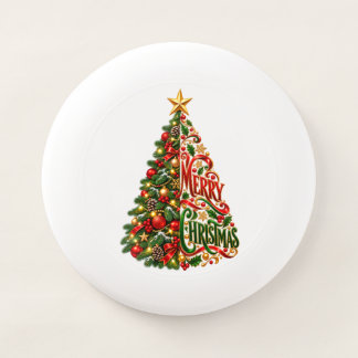 Festive Christmas Tree Art Wham-O Frisbee