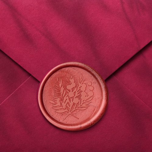 Festive Christmas Tree &amp; Berries  Wax Seal Sticker