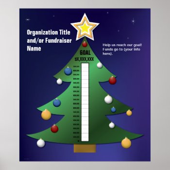 Festive Christmas Tree Chart by FundraisingAndGoals at Zazzle