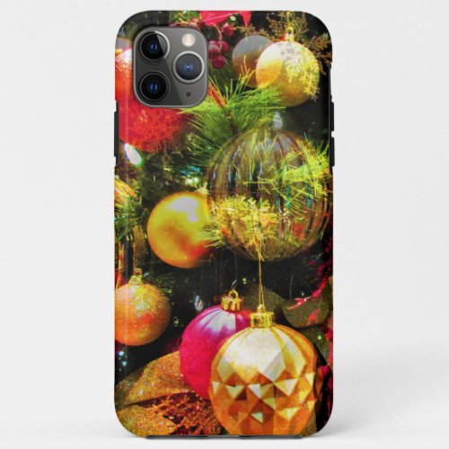 Festive Christmas Tree Cheerful Artsy Collage iPhone 11 Pro Max Case