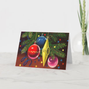 Festive Christmas Tree Custom Greetings Card