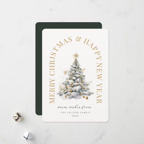 Festive Christmas Tree Modern Holiday Card