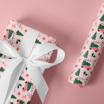Festive Christmas Tree Pink Vintage Retro Van Wrapping Paper<br><div class="desc">Celebrate the magical and festive holiday season with our custom holiday wrapping paper. Our vintage holiday design features a cute girly pink retro van carrying a Christmas tree. This fun Christmas pattern also incorporates ribbons, presents, ornaments and the words fa la la. All artwork contained in this girly vintage Christmas...</div>