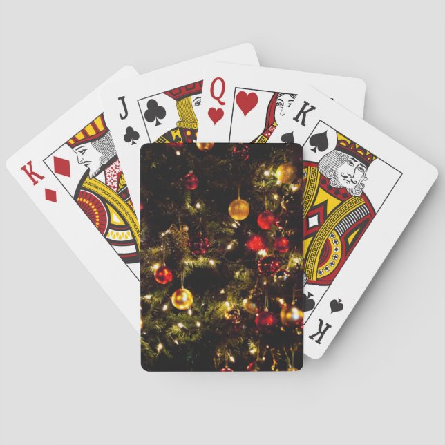 Festive Christmas Tree Poker Cards (Back)