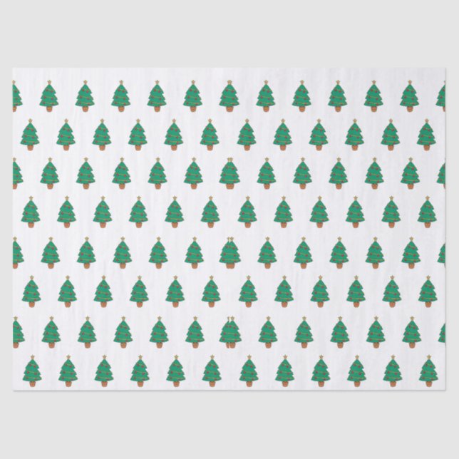 Festive Christmas Tree  Tissue Paper (Front)