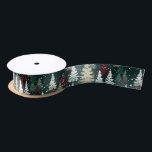 Festive Christmas Trees Winter Snow Holiday Satin Ribbon<br><div class="desc">Festive Christmas Trees Winter Snow Holiday Ribbon features a pattern of red,  white and green Christmas Trees with snowflakes. Traditional Christmas holiday pattern perfect for holiday gift wrapping. Suitable for family,  friends,  corporate and more. Designed by Evco Studio www.zazzle.com/store/evcostudio</div>