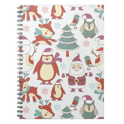 Festive Christmas Vintage Background Notebook