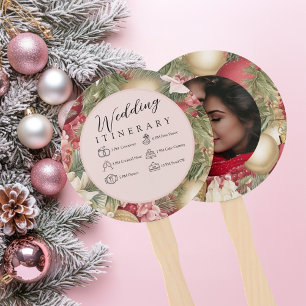Festive Christmas Wedding  Hand Fan