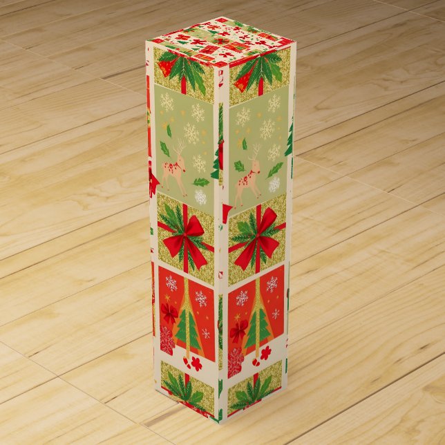 Festive Christmas Wine Box (Front)