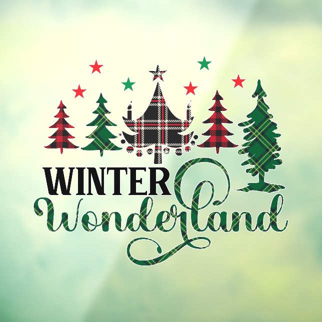 festive Christmas Winter wonderland  Window Cling (Sheet 3)
