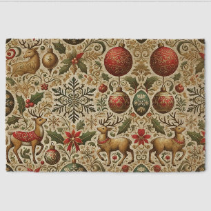 Festive Christmas with Reindeer Design Fiber Doormat