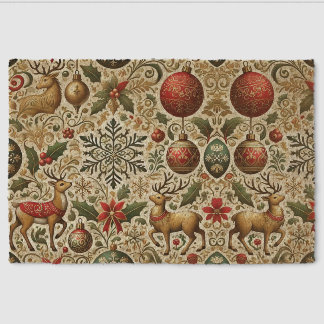 Festive Christmas with Reindeer Design Fiber Doormat