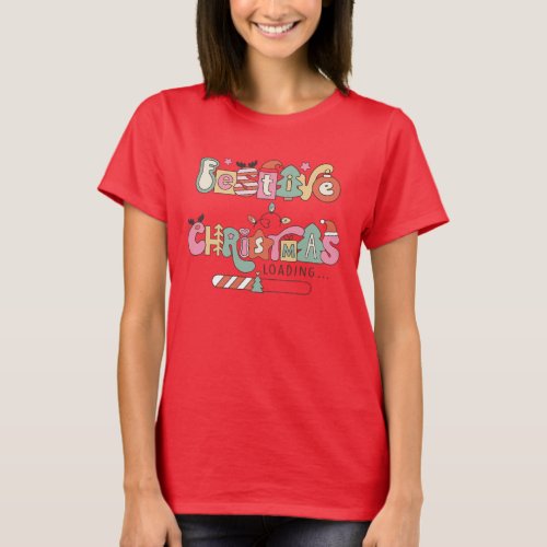 Festive Christmas Womenâs Basic T_Shirt