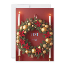 Festive Christmas Wreath With Candle Decorations