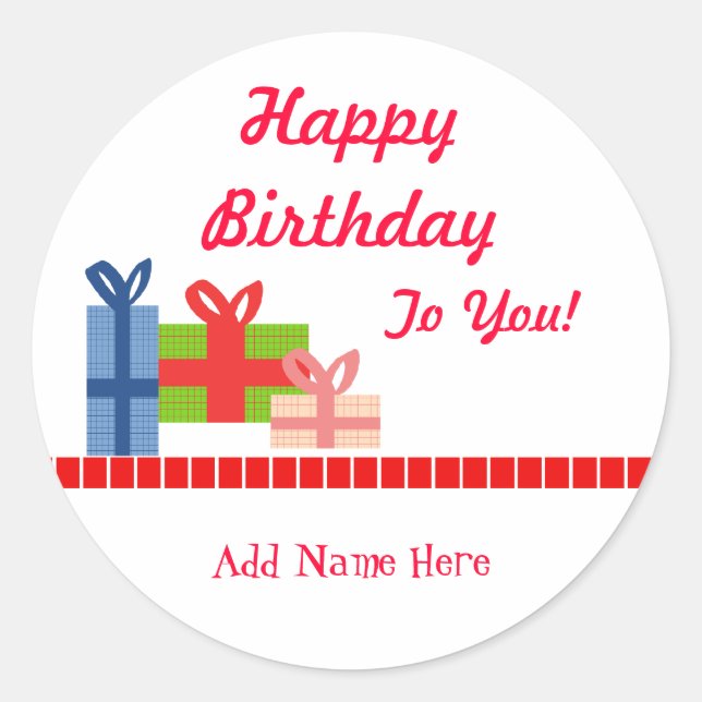 Festive Classic Round Sticker (Front)