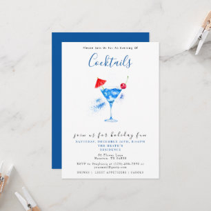 Festive Cocktails Christmas Party Invitation