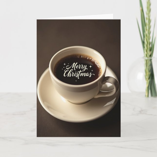 Festive Coffee Cup Card (Front)