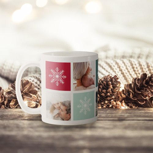Festive Collage  Holiday Photo Mug
