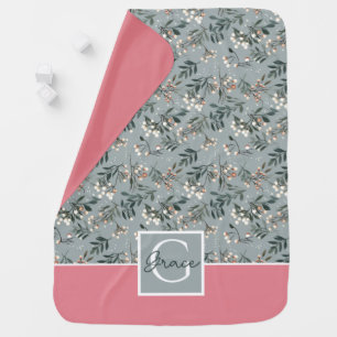 Festive Colorblock Christmas Pattern Baby Blanket