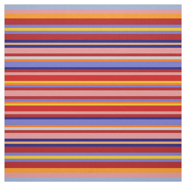 Festive colored striped fabric (Swatch)