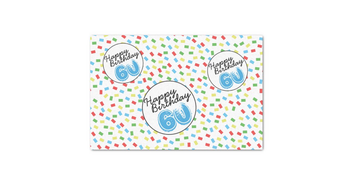 festive-colorful-60th-birthday-tissue-paper-zazzle