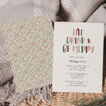 Festive Colorful Christmas Eat Drink And Be Merry Invitation<br><div class="desc">This festive colorful Christmas eat drink and be merry invitation is perfect for your fun, creative, bright Christmas party. Its unique, playful modern font in red, boho tan, and light and dark green, make for a happy seasonal feel. If your looking to brighten up your loved ones' dark winter with...</div>