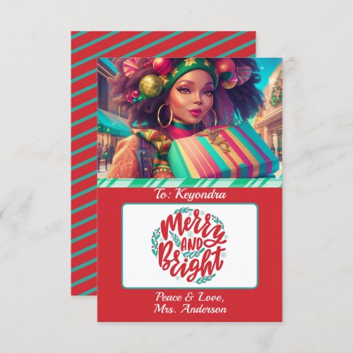 Festive Colorful Christmas Gift Card Holder