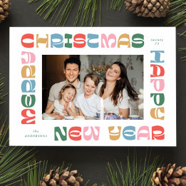 Festive Colorful Christmas Holiday Card