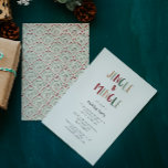 Festive Colorful Christmas Jingle and Mingle Invitation<br><div class="desc">This festive colorful Christmas jingle and mingle invitation is perfect for your fun, creative, bright Christmas jingle and mingle party. Its unique, playful modern font in red, boho tan, and light and dark green make for a happy seasonal feel. If your looking to brighten up your loved ones' dark winter...</div>