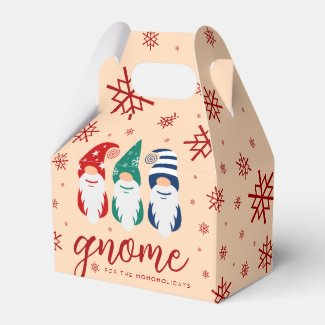Festive Colorful Funny Gnomes Snowflakes