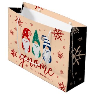 Festive Colorful Funny Gnomes Snowflakes