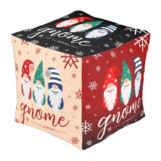 Festive Colorful Funny Gnomes Snowflakes