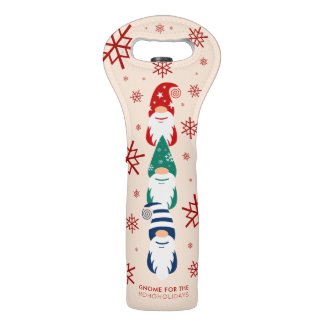 Festive Colorful Funny Gnomes Snowflakes