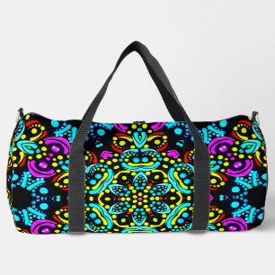 Festive Colorful Geometric Design Duffel Bag