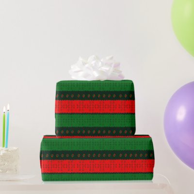Festive Colorful Mud Cloth Pattern Wrapping Paper